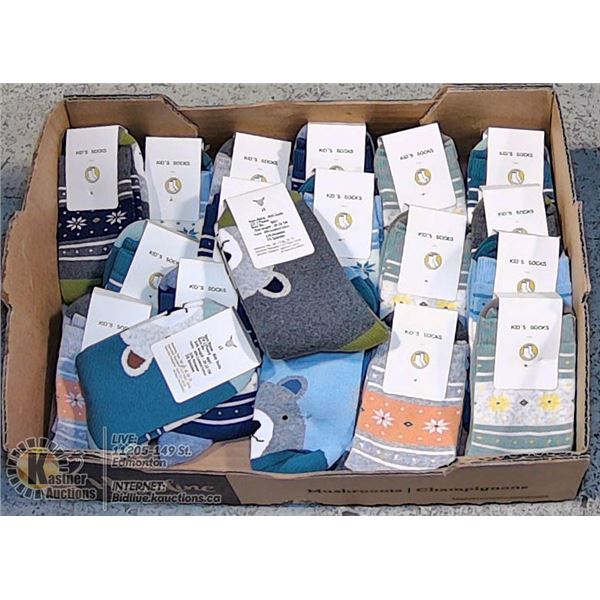 LARGE LOT OF KIDS SOCKS SOLE LENGTH 20-22 CM