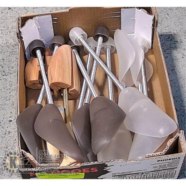 LOT OF 6 SETS OF SHOE STRETCHERS/SHAPING