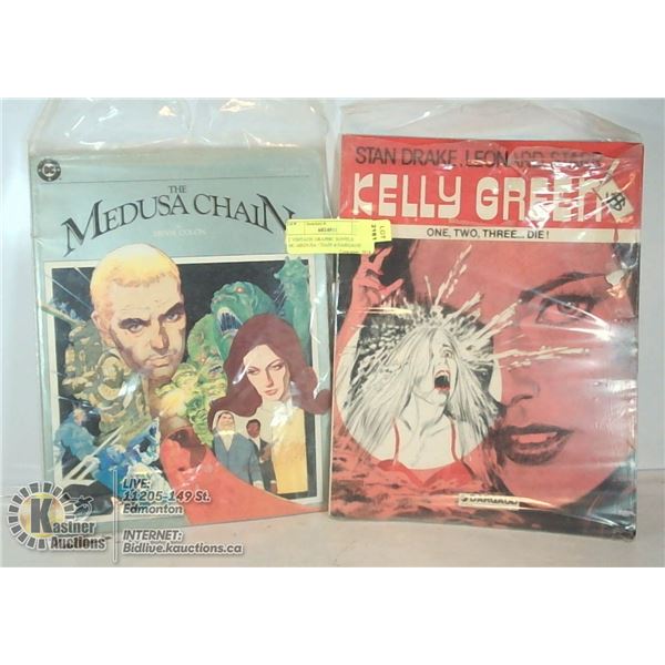 2 VINTAGE GRAPHIC NOVELS DC-MEDUSA CHAIN & DARGAUD