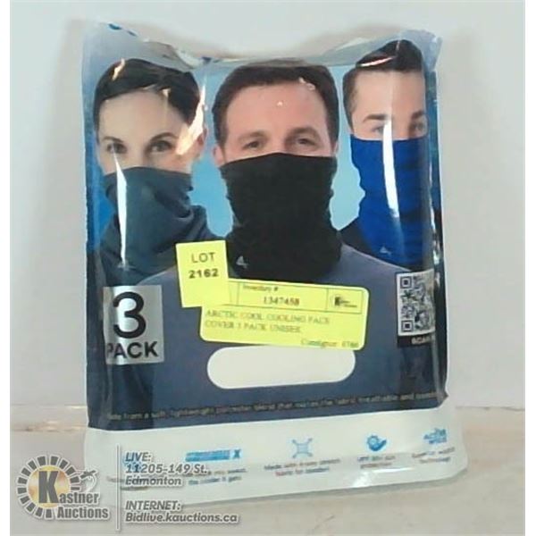 ARCTIC COOL COOLING FACE COVER 3 PACK UNISEX