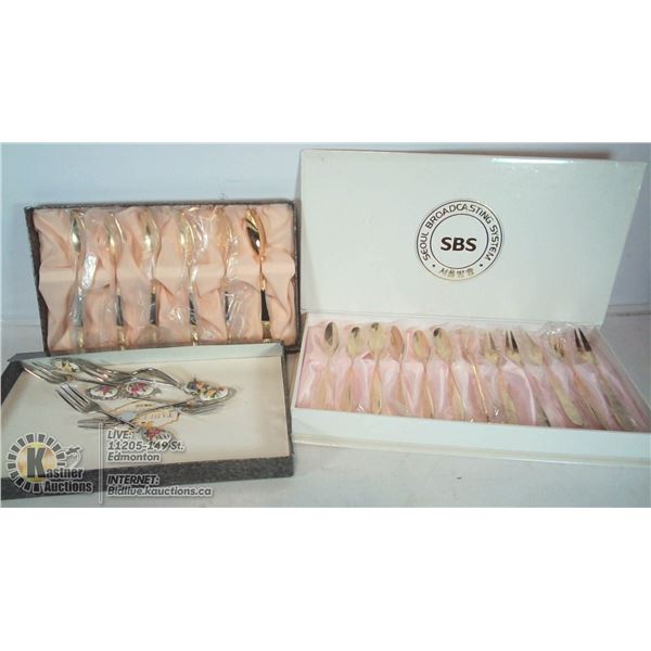 UNCLAIMED LOT OF 3 SPOONS AND FORKS