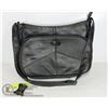 Image 1 : GENUINE BLACK LEATHER PURSE WITH ADJUSTABLE