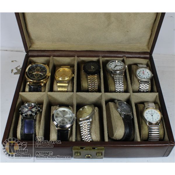 MENS WATCH COLLECTION IN FOSSIL LEATHER CASE