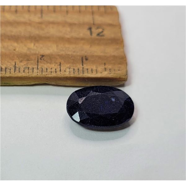 17)  FACETTED OVAL NATURAL SAPPHIRE GEMSTONE