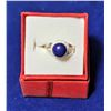 Image 1 : 3)  NATURAL ROUND LAPIS LAZULI RING,  SIZE 6.