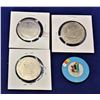 Image 1 : 1)  LOT OF 4 VINTAGE VEGAS CASINO TOKENS: