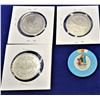 Image 2 : 1)  LOT OF 4 VINTAGE VEGAS CASINO TOKENS: