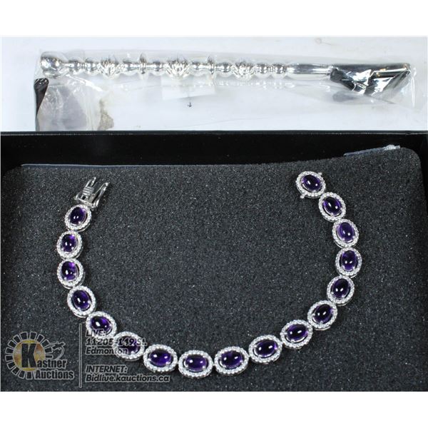 AUTHENTIC HEIDI DAUS STERLING SILVER AMETHYST