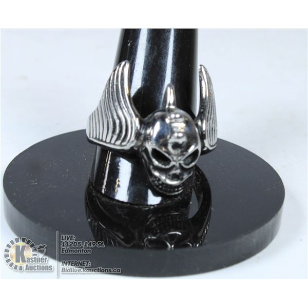 WINGED SKULL RING SIZE 10