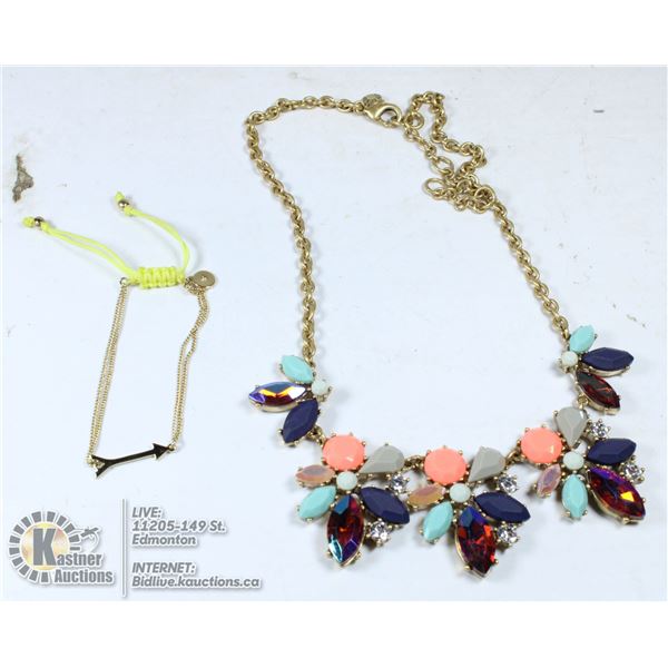 STELLA & DOT UNIQUE RHINESTONE NECKLACE