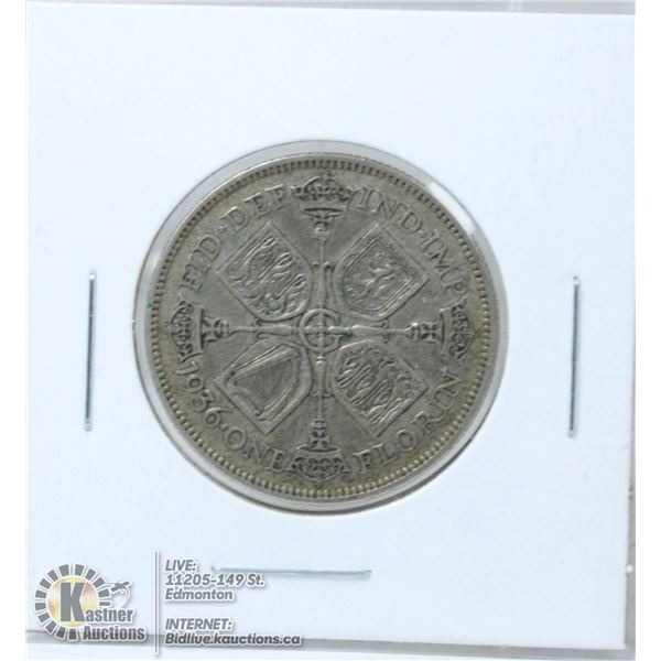 1936 GREAT BRITAIN SILVER FLORIN (2 SHILLING)