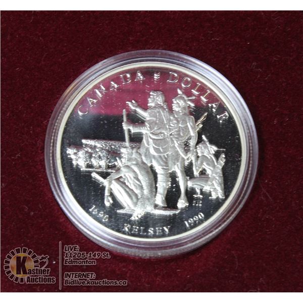 1990 CANADA CASED PROOF SILVER DOLLAR