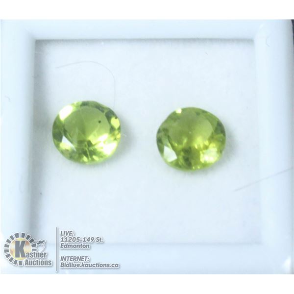 #59-GREEN PERIDOT GEMSTONES ROUND 2.5CT
