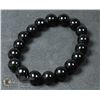 Image 1 : #214- NATURAL BLACK OBSIDANT BEAD BRACELETE 10 MM