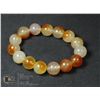 Image 1 : #233- NATURAL YELLOW JADE BEAD BRACELET 14MM