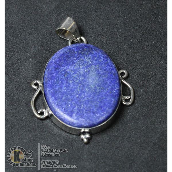#174-  NATURAL LAPIZ PENDANT
