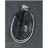 Image 1 : #162- NATURAL BLACK TOURMALINE PENDANT (RAW)