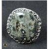 Image 1 : #253-NATURAL OCEAN JASPER RING SIZE 8