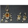 Image 1 : RHINESTONE NECKLACE & EARRING SET