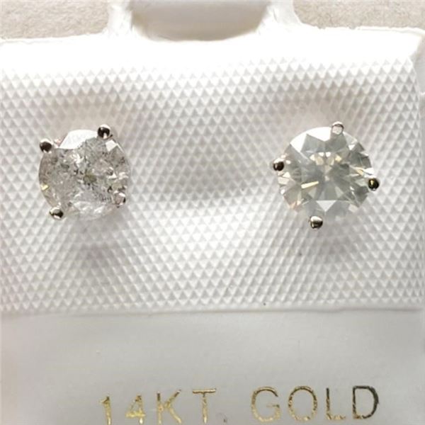 MZ7-9 14K  DIAMOND EARRINGS