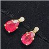 Image 1 : MZ7-20 10K  RUBY MOISSANITE EARRINGS