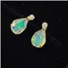 Image 1 : MZ7-21 10K  OPAL MOISSANITE EARRINGS