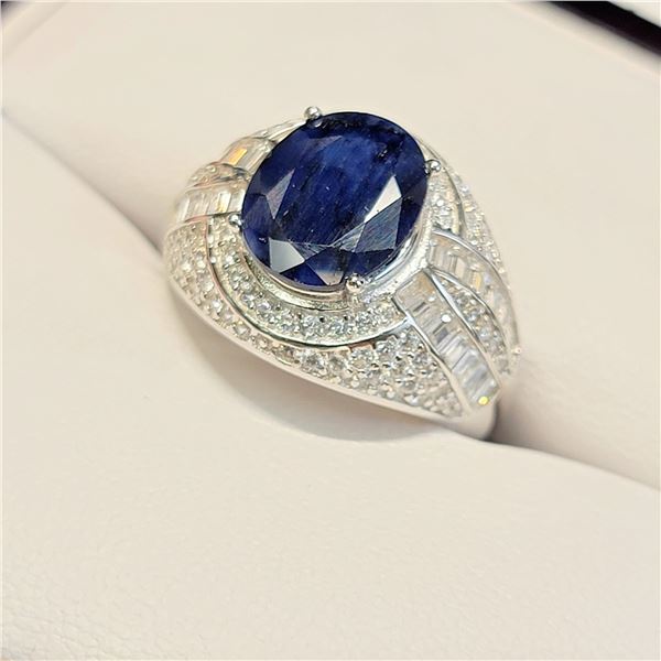 MZ7-22 SILVER SAPPHIRE RING