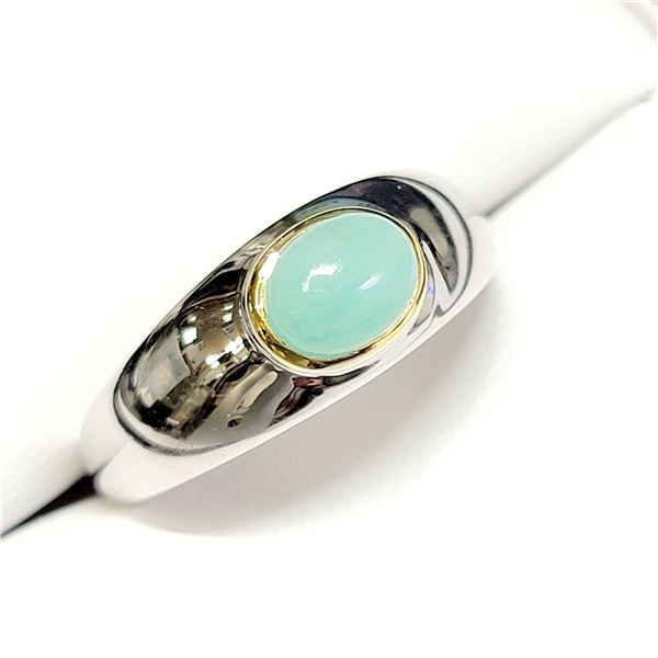 MZ7-38 SILVER SAKOTA EMERALD RING