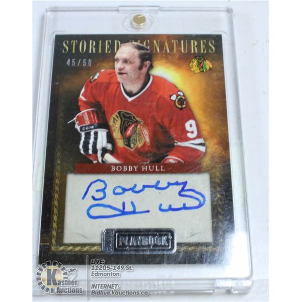 2013-14 PANINI PLAYBOOK HOCKEY BOBBY HALL AUTO