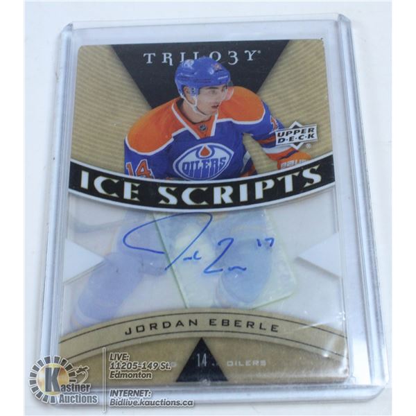 2012-13 TILOGY JORDAN EBERLE ICE SCRIPTS AUTO