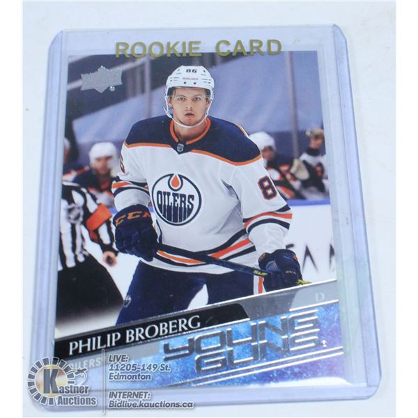 2020-21 UPPER DECK PHILIP BROBERG YOUNG GUNS