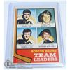 Image 1 : 1974-75 OPC TEAM LEADERS BOSTON
