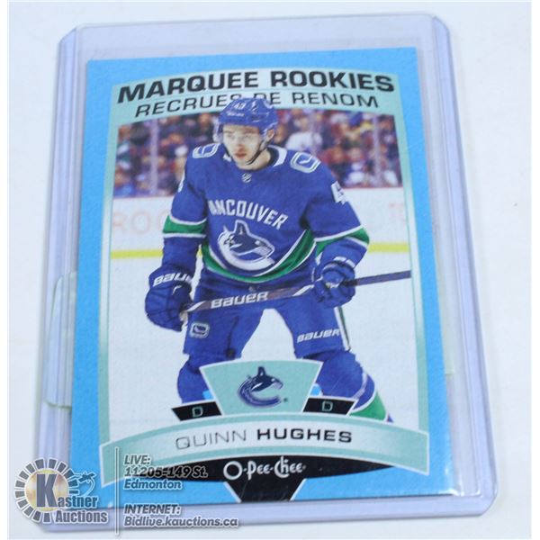 2019-20 OPC BLUE QUINN HUGHES MARQUEE ROOKIES