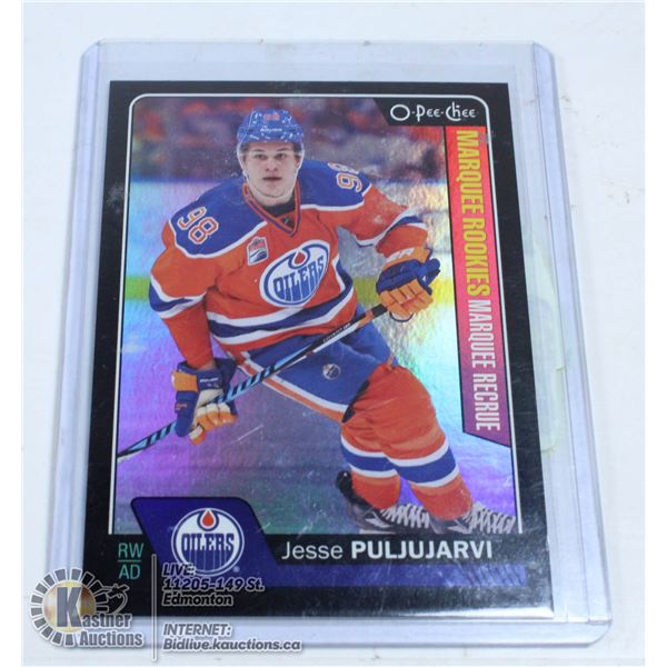 2016-17 OPC BLACK JESSE PULJUJARVI MARQUEE ROOKIES