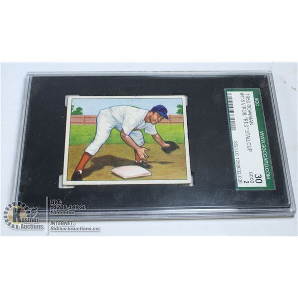 1950 BOWMAN VIRGIL STALLCUP SGC GRADED