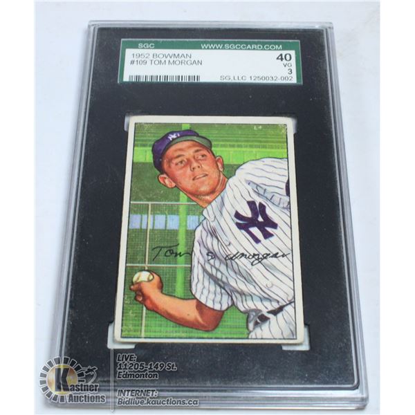 1952 BOWMAN TOM MORGAN SGC GRADED