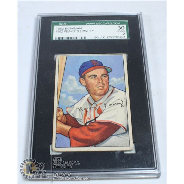 1952 BOWMAN PEANUTS LOWERY SGC GRADED