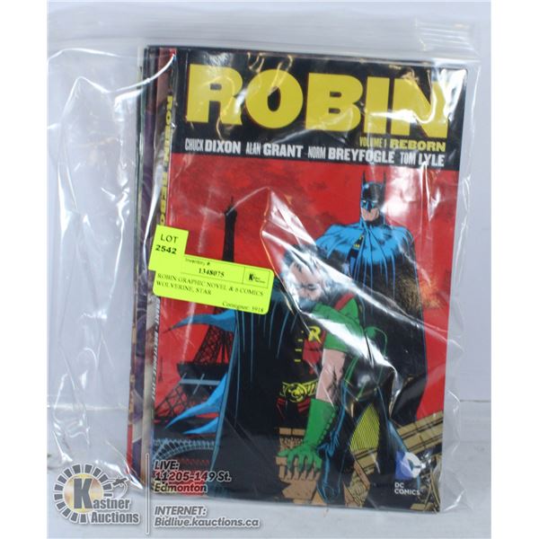 ROBIN GRAPHIC NOVEL & 6 COMICS WOLVERINE, STAR