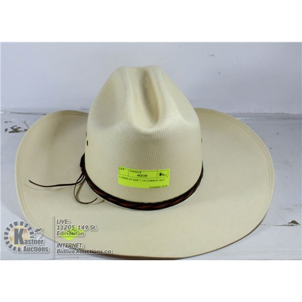 LAMMLES SIZE 7 1/4 COWBOY HAT