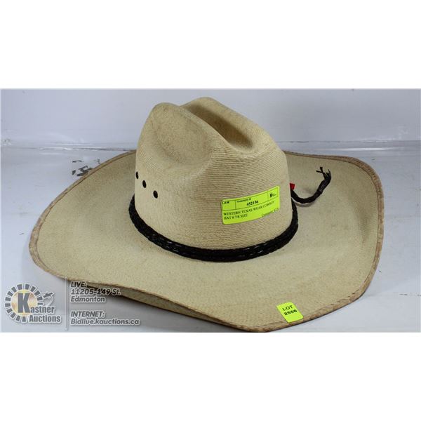 WESTERN TEXAS WEAR COWBOY HAT 6 7/8 SIZE
