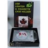 Image 1 : USB LIGHTER & CIGARETTE CASE HOLDER