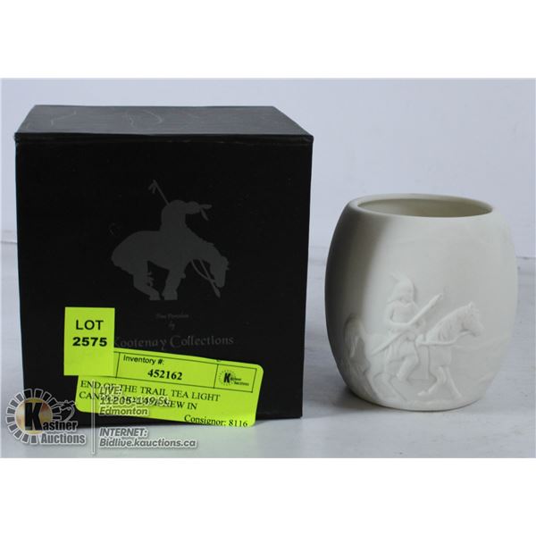 END OF THE TRAIL TEA LIGHT CANDLE HOLDER NEW IN