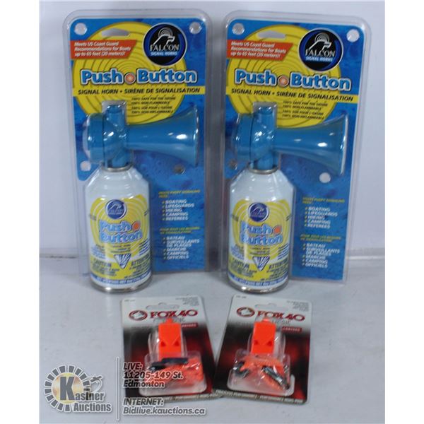 2 SIGNAL HORNS (MEETS US COAST GUARD RECOMMENDATIO