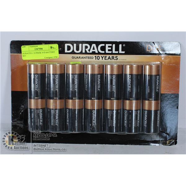 DURACELL 14 PACK 14 D BATTERY SET