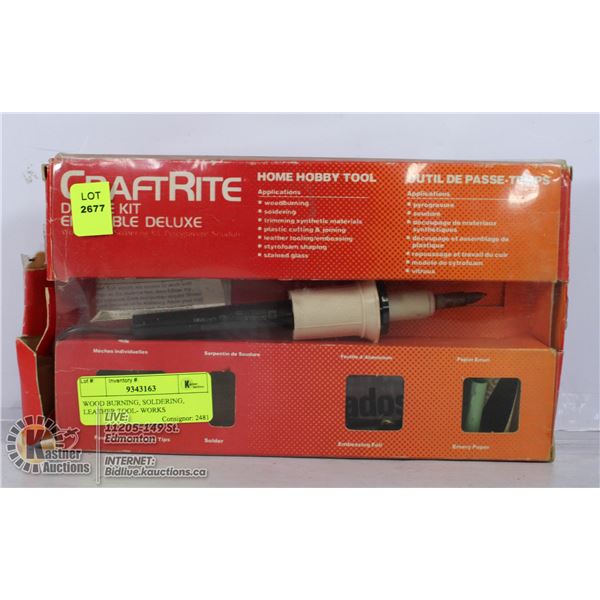 WOOD BURNING, SOLDERING, LEATHER TOOL- WORKS