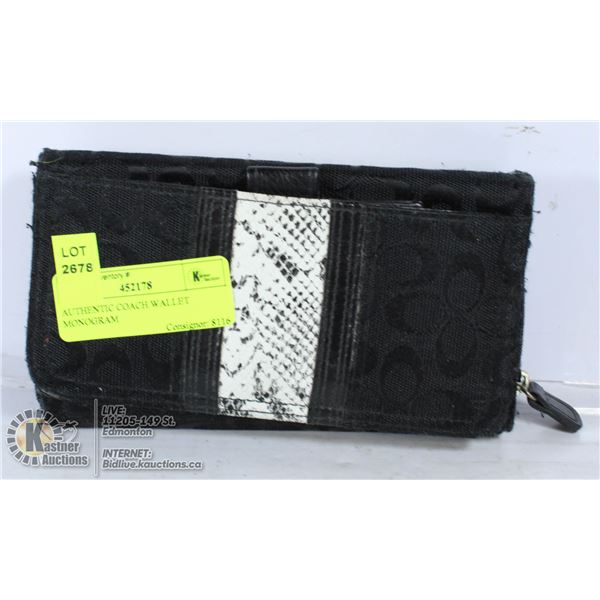 AUTHENTIC COACH WALLET MONOGRAM