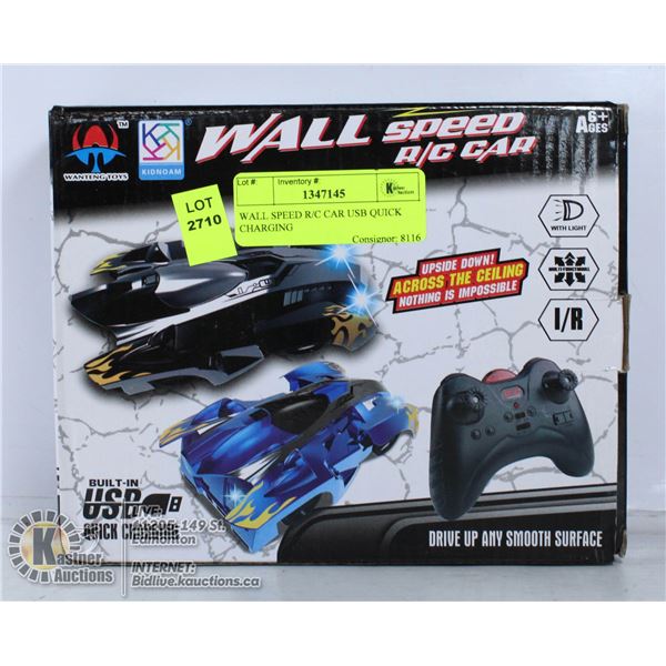 WALL SPEED R/C CAR USB QUICK CHARGING