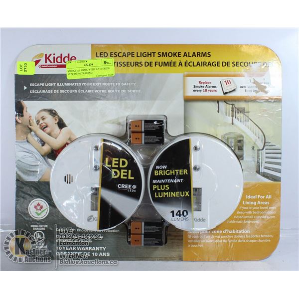 SMOKE ALARMS WITH BATTERIES NEW IN PACKAGING