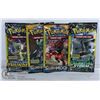 Image 1 : 4 SEALED POKEMON BOOSTER PACKS