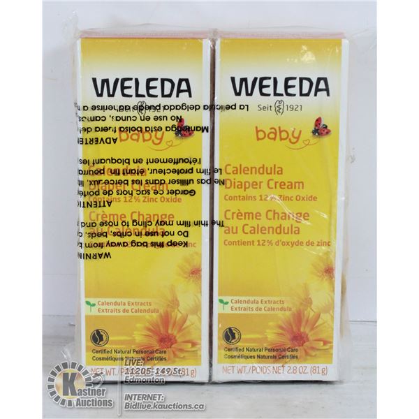 2 PACK OF WELEDA CALENDULA DIAPER CREAM.